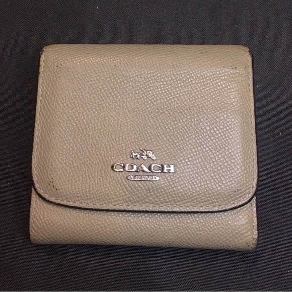 Coach Handbags - (Needs Repair) Coach Gray Pebble Leather Wallet